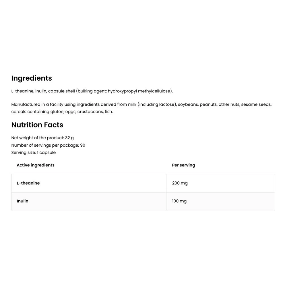 OstroVit L-Theanin (90 Kapseln) – Bild 2
