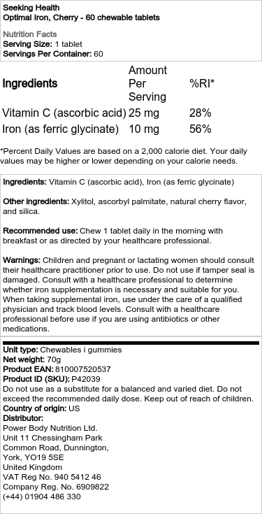 Kirsebær - 60 tyggetabletter