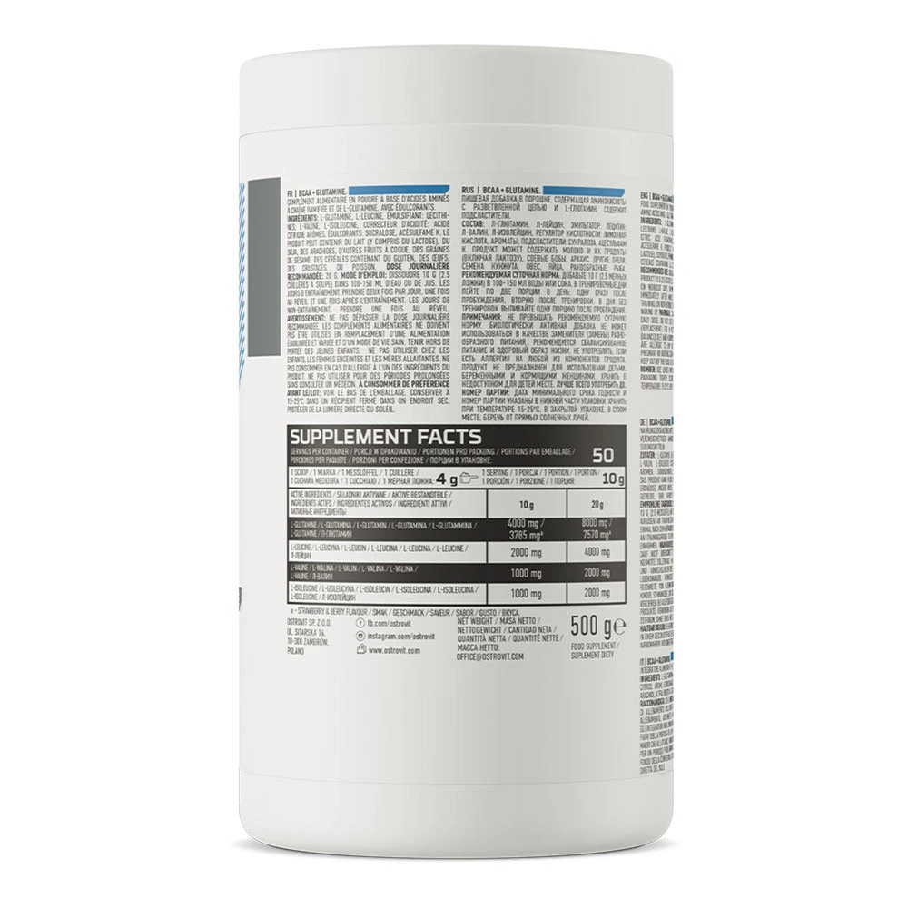 OstroVit - BCAA + Glutamin (500 g, Orange) – Bild 7