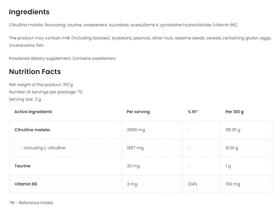 OstroVit - OstroVit Citrullin Pulver (210 g, Orange) – Bild 5