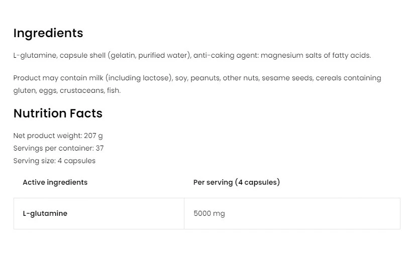 OstroVit - OstroVit Glutamin 5000 mg (150 Kapseln) – Bild 2