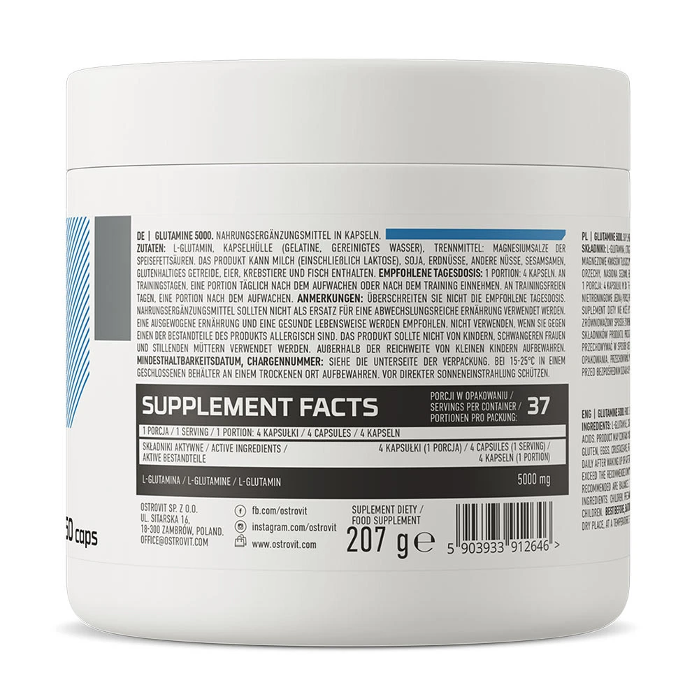 OstroVit - OstroVit Glutamin 5000 mg (150 Kapseln) – Bild 9