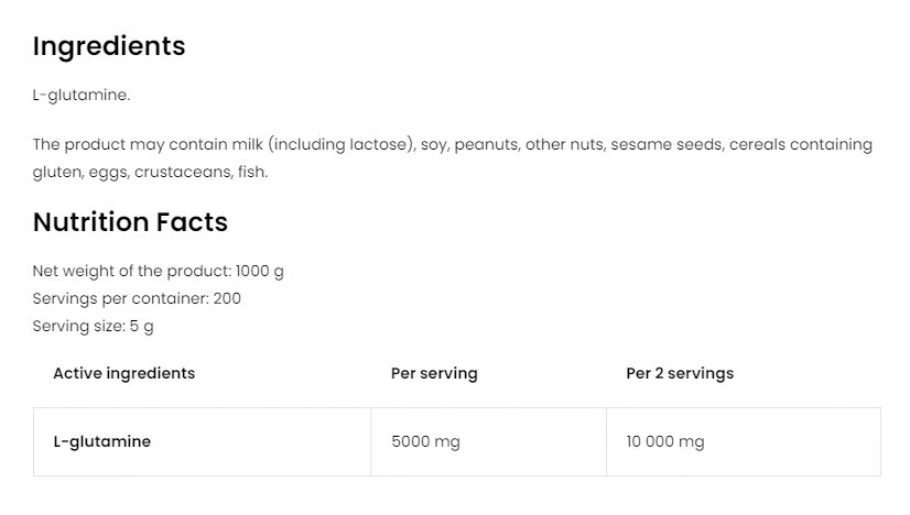 OstroVit - OstroVit Glutaminpulver (1000 g, Natur) – Bild 7