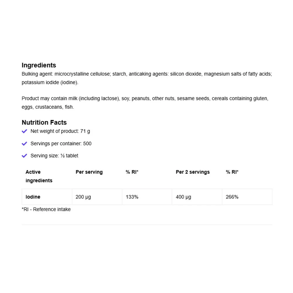OstroVit - OstroVit Jod Kaliumjodid (250 Tabletten) – Bild 5