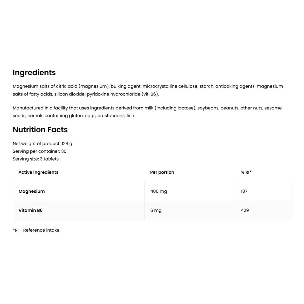 OstroVit - OstroVit Magnesiumcitrat 400 mg + B6 (90 Tabletten) – Bild 5