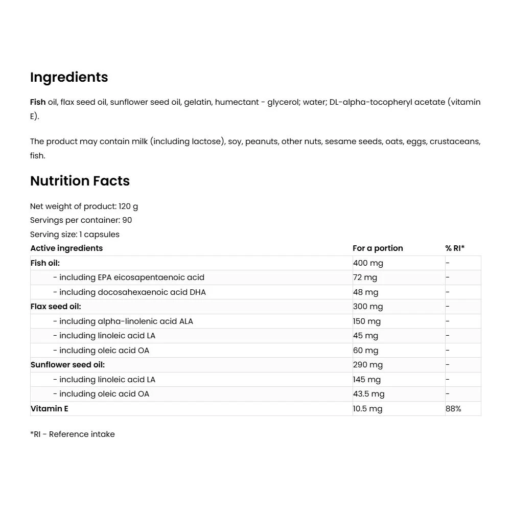OstroVit - Omega 3-6-9 (90 Kapseln) – Bild 2