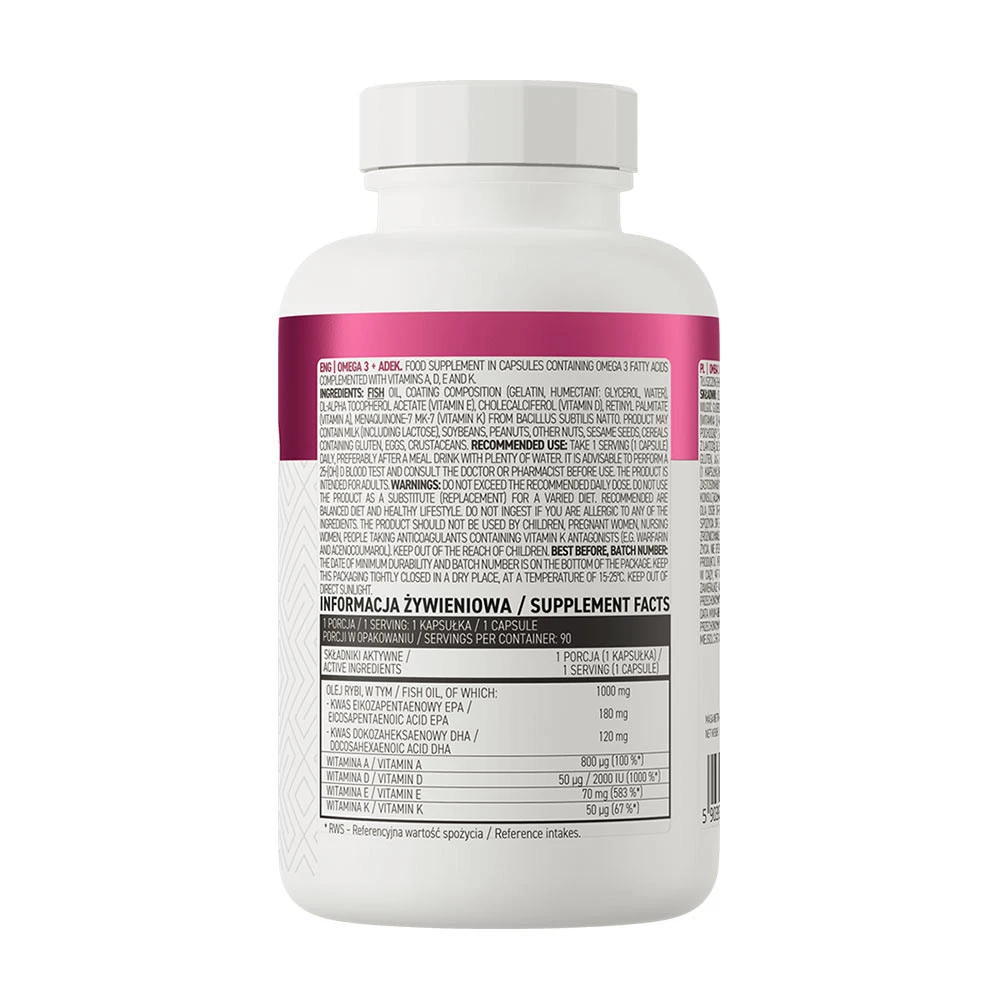 OstroVit - Omega 3 + ADEK (90 Kapseln) – Bild 2