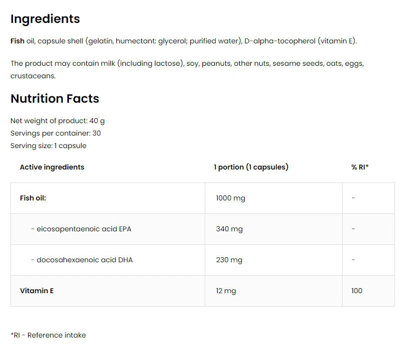 OstroVit Pharma Elite Omega 3 (30 Kapseln) – Bild 5