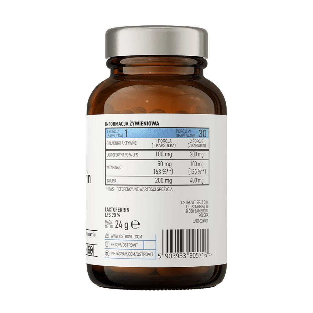 OstroVit Pharma Lactoferrin LFS 90% (60 Kapseln) – Bild 4