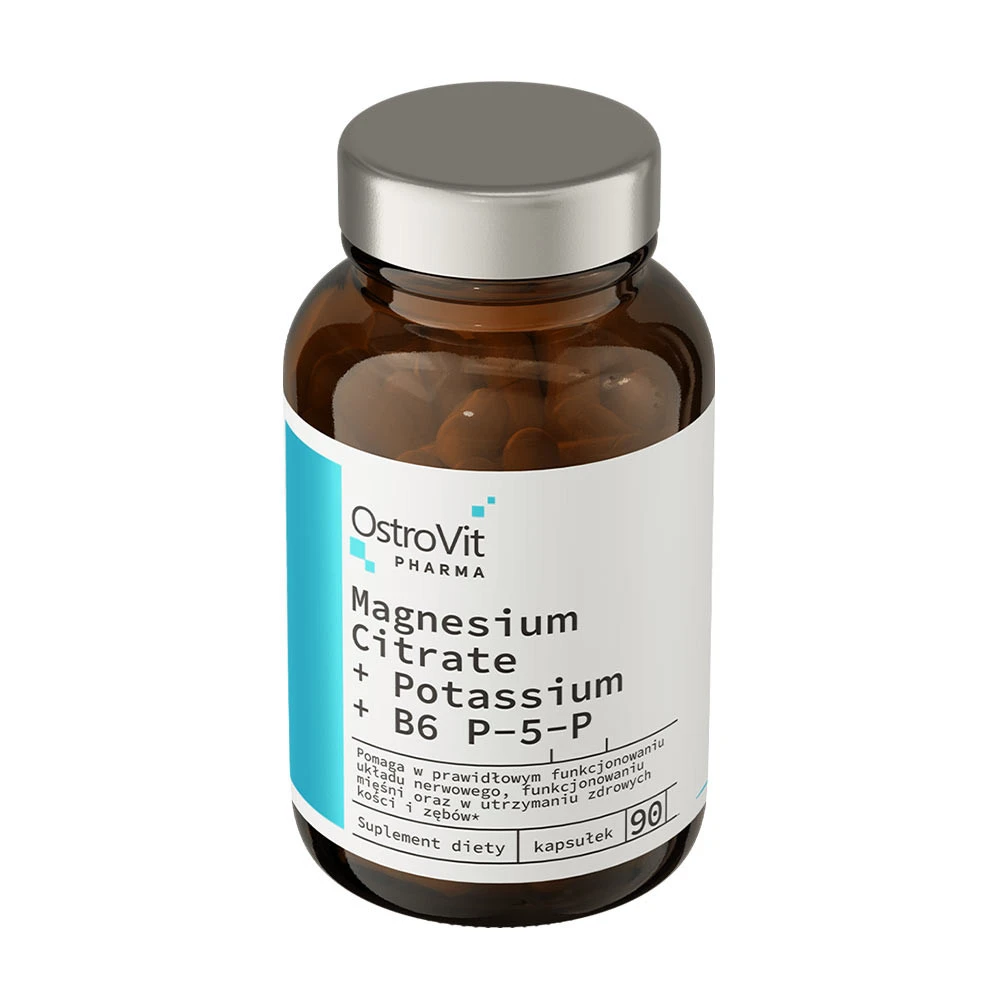 OstroVit Pharma - Magnesiumcitrat + Kalium + B6 P-5-P (90 Kapseln) – Bild 5