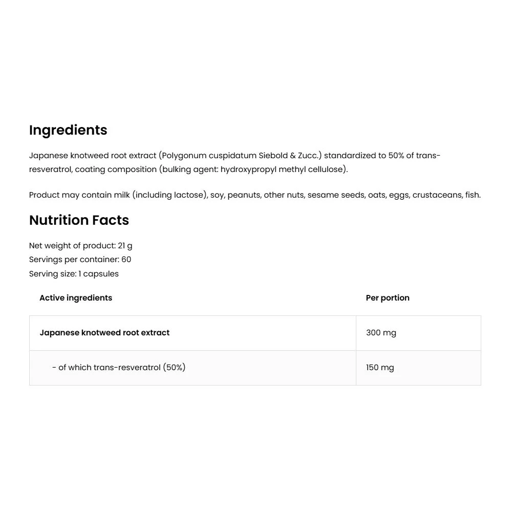 OstroVit - OstroVit Resveratrol VEGE (60 vegane Kapseln) – Bild 2