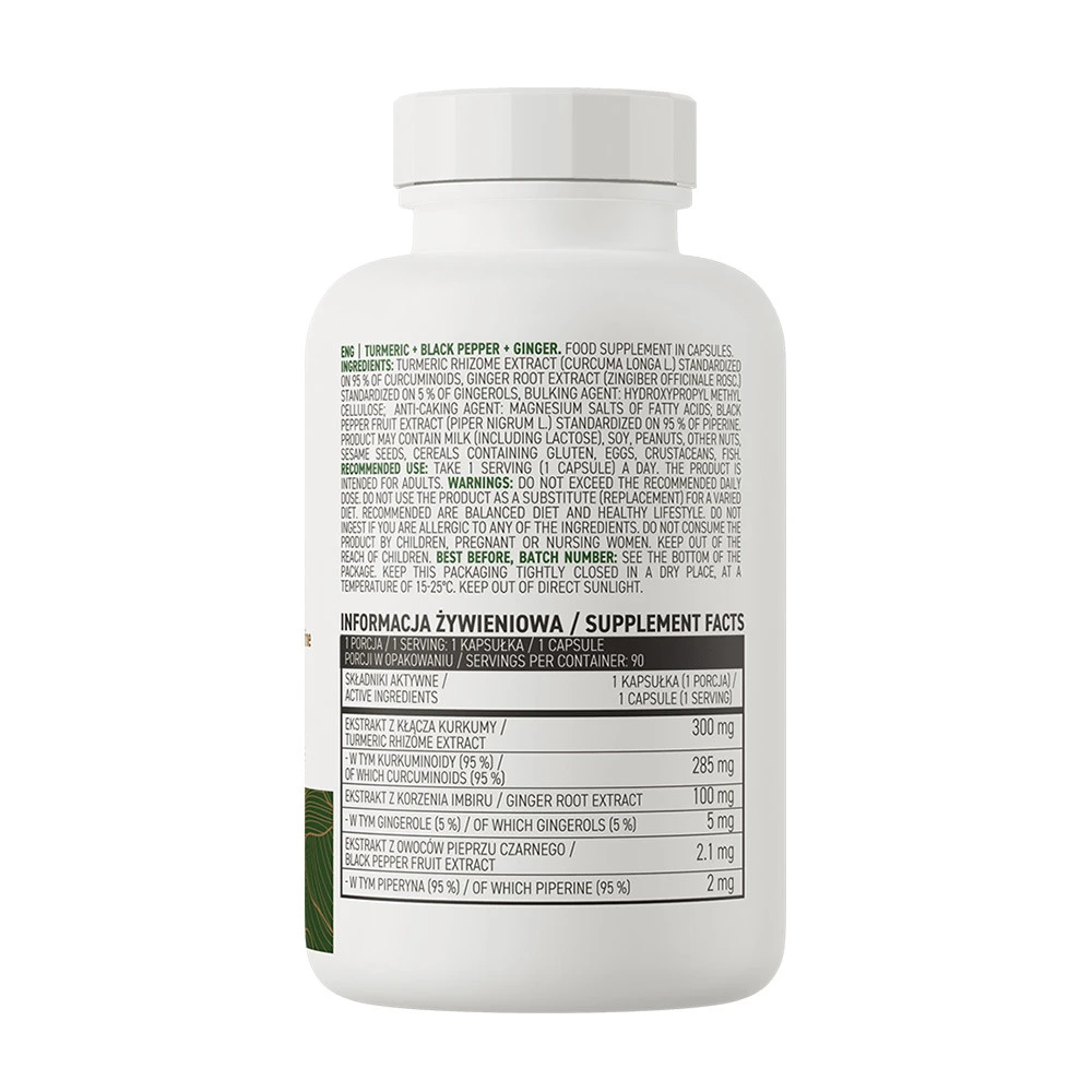OstroVit - Kurkuma + Schwarzer Pfeffer + Ingwer VEGE (90 Kapseln) – Bild 4