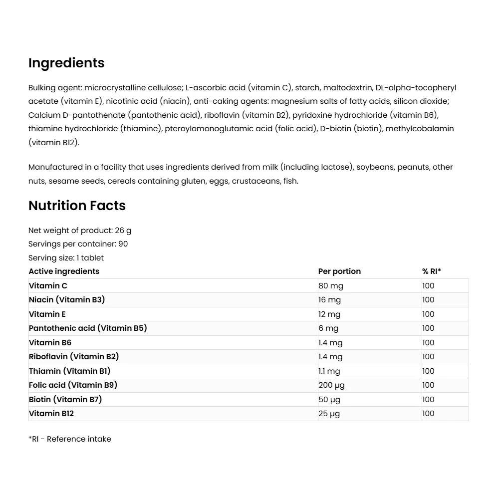 OstroVit - Vitamin-B-Komplex (90 Tabletten) – Bild 5