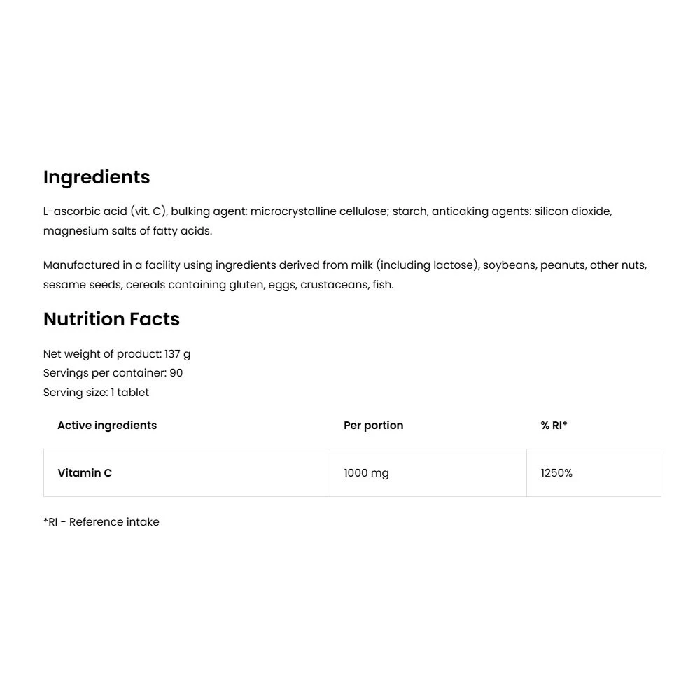 OstroVit - Vitamin C 1000 mg (90 Tabletten) – Bild 5