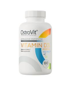 Ostrovit Vitamin D3 2000 IU + K2 MK-7 + C + Zinc (60 Capsules)