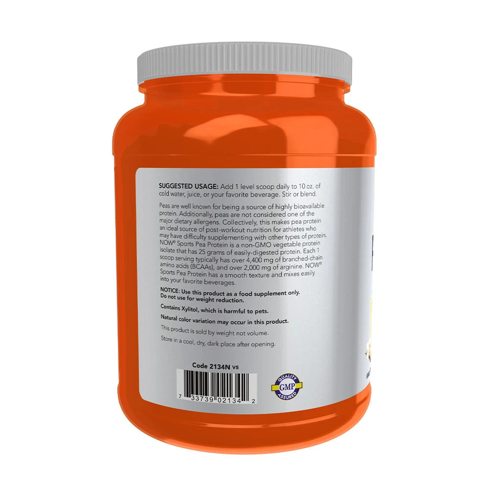 NOW Foods - Erbsenprotein Vanille-Toffee - 907g – Bild 5