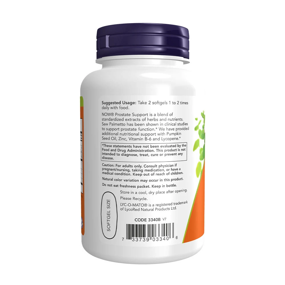 NOW Foods - Unterstützung für die Prostata - 90 Weichkapseln – Bild 3