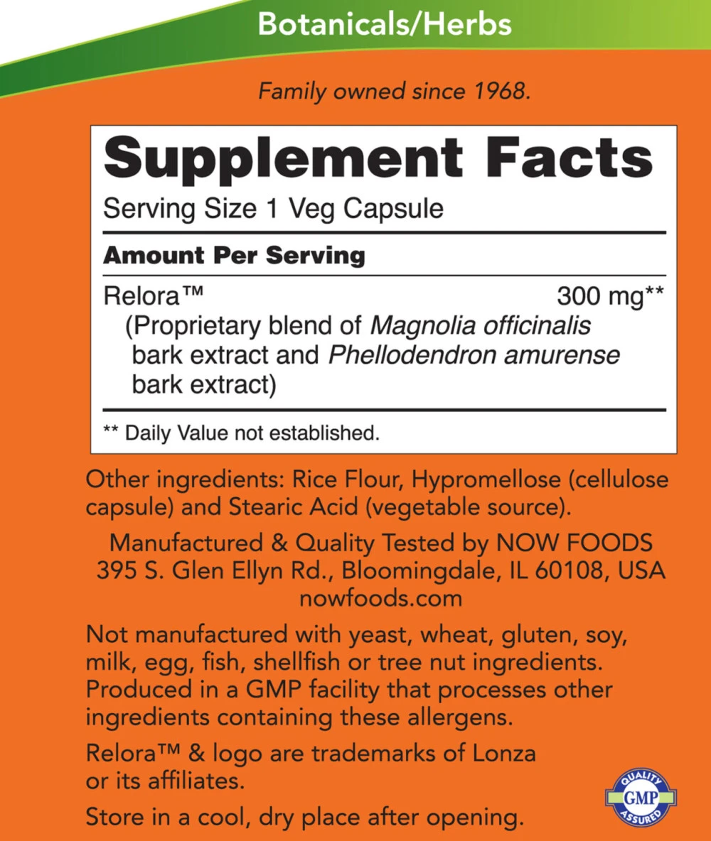 NOW Foods - Relora, 300 mg - 60 Kapseln – Bild 5