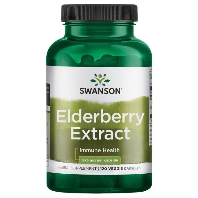 Swanson - Sambucus Holunderbeerextrakt - 120 Vegane Kapseln-image