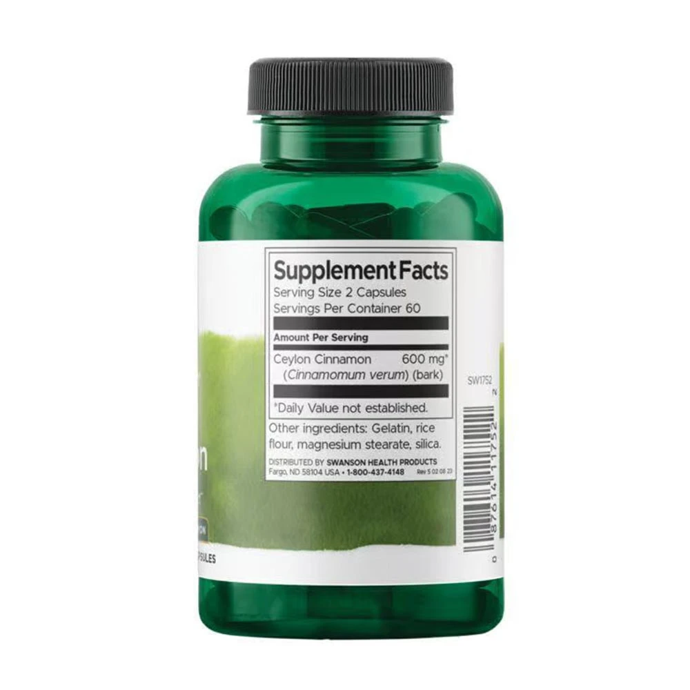 Swanson - Echter Vollspektrum-Zimt - 120 Kapseln – Bild 2