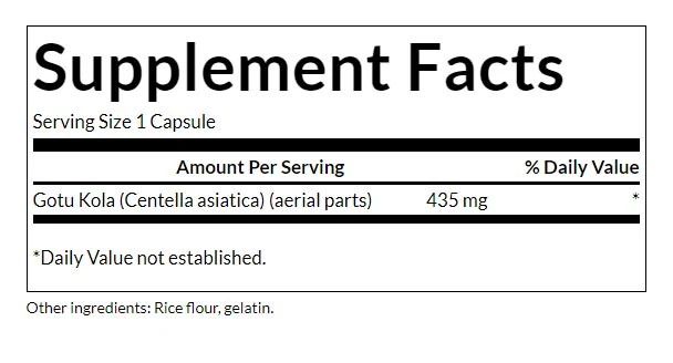 Swanson - Gotu Kola, 435 mg - 60 Kapseln – Bild 2