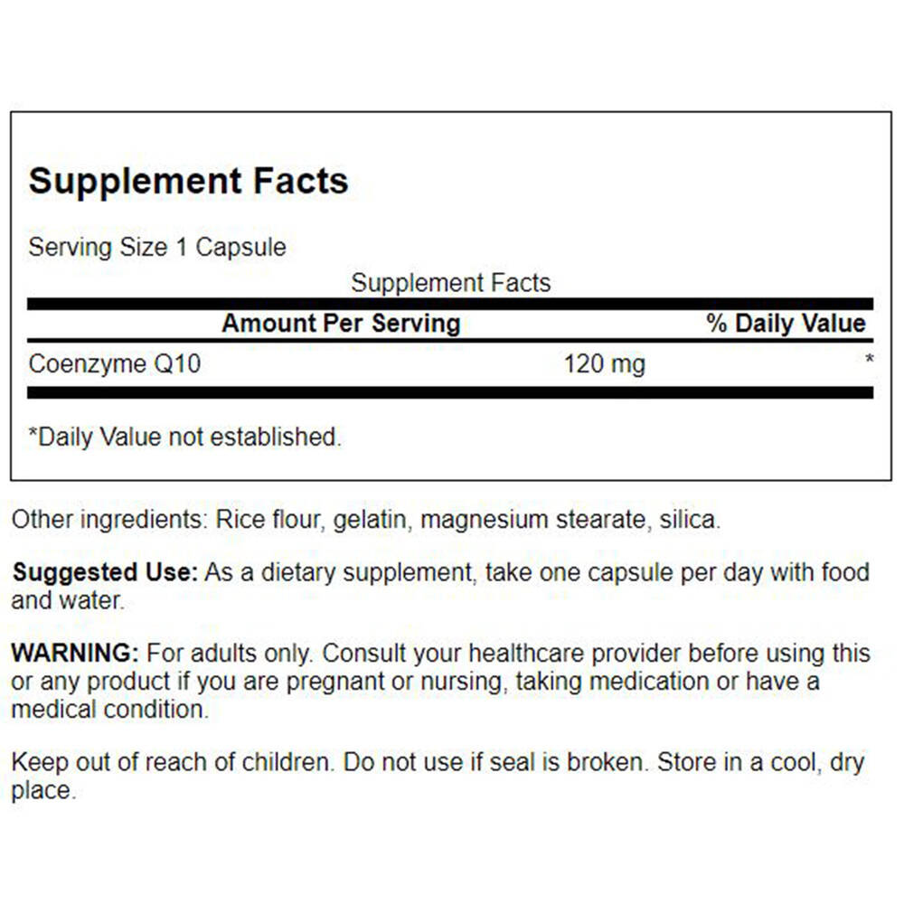 Swanson - Koenzym Q10 120 mg, 100 Kapseln – Bild 3