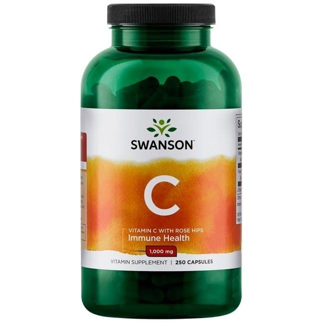 SWANSON Witamina C1000 + dzika ró¿a 250 kaps