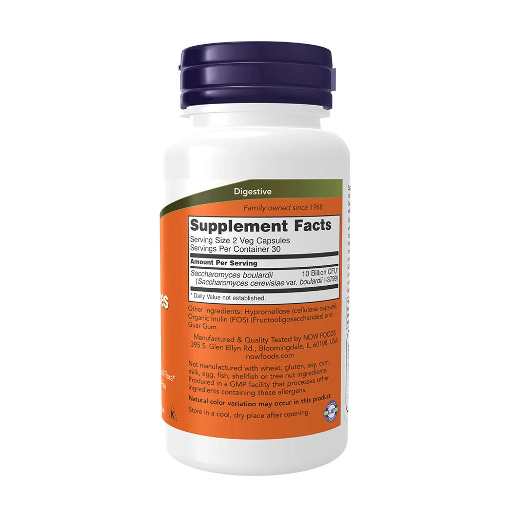 NOW Foods - Saccharomyces Boulardii - 60 vegane Kapseln – Bild 5