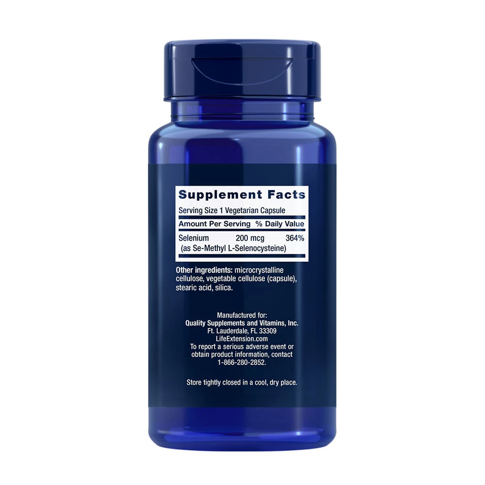Life Extension - Se-Methyl L-Selenocystein, 200 mcg - 90 Kapseln – Bild 3