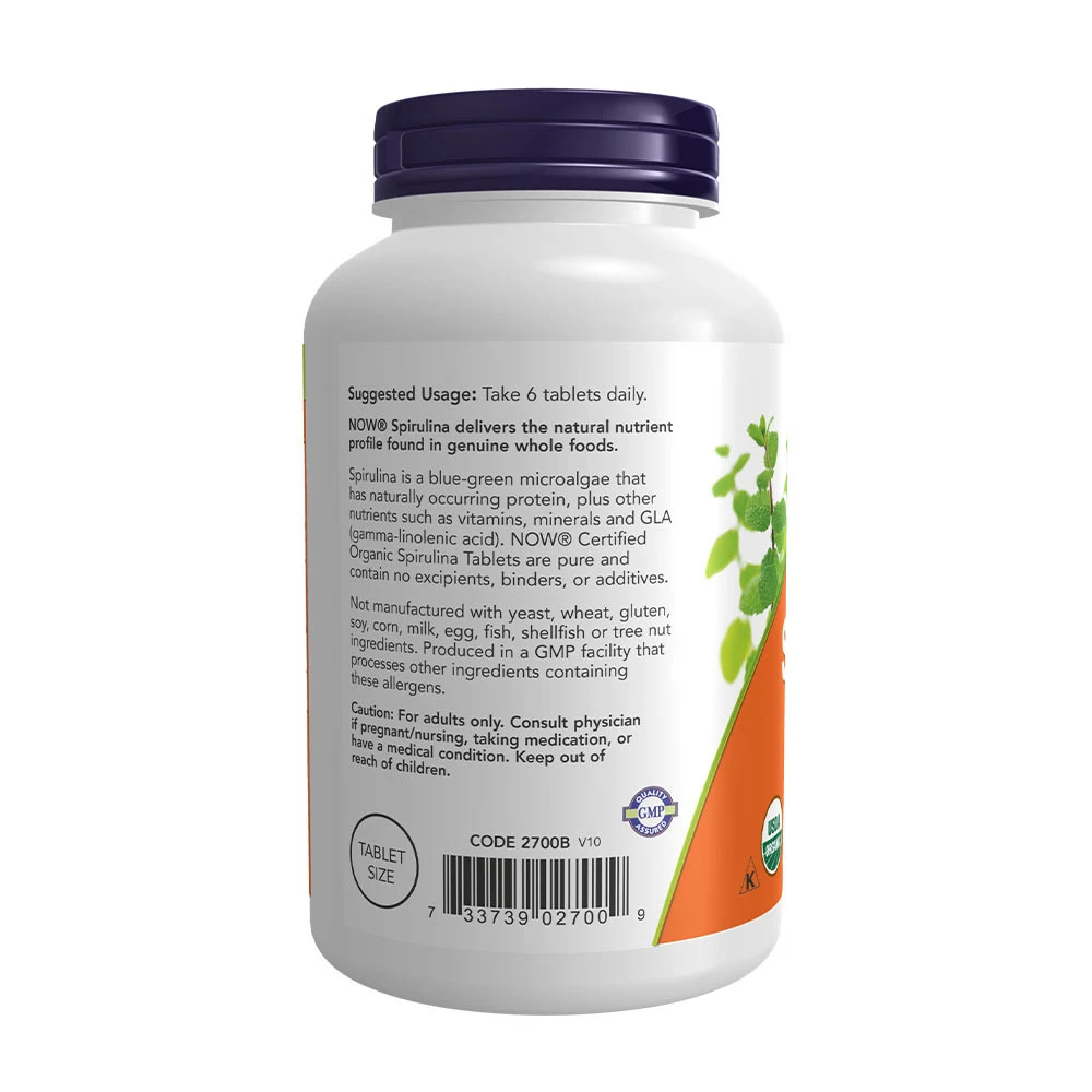 NOW Foods - Bio-Spirulina, 500 mg - 500 Tabletten: Ein natürliches Superfood für mehr Vitalität – Bild 6