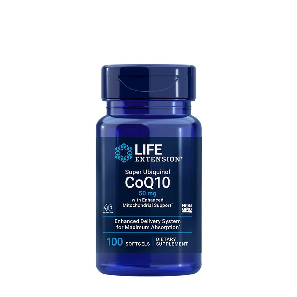Life Extension - Super Ubiquinol CoQ10 mit verbesserter mitochondrialer Unterstützung, 50 mg - 100 Weichgelkapseln – Bild 3