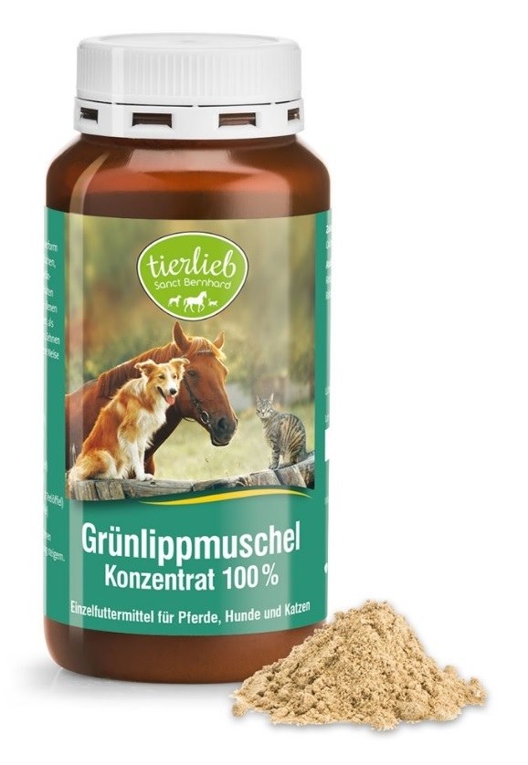 TIERLIEB 100 % Green-lipped mussel concentrate for dogs and cats (150 g / 5