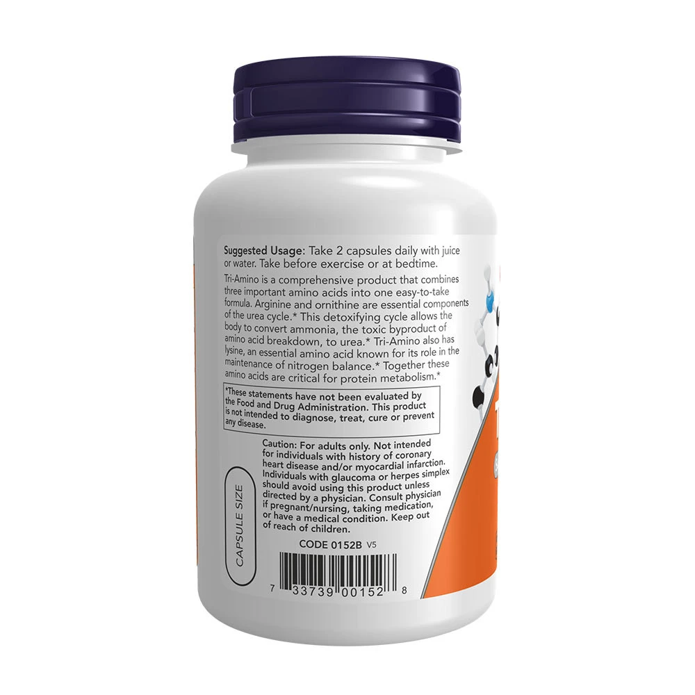 NOW Foods - Tri-Amino - 120 Kapseln – Bild 3