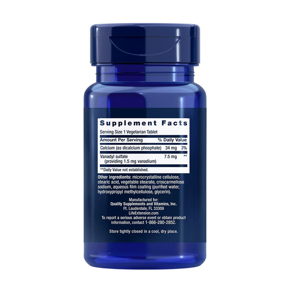 Life Extension - Vanadylsulfat, 7,5 mg - 100 vegetarische Tabletten – Bild 4