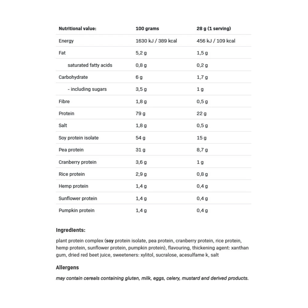 Allnutrition - Veganes Protein, Erdbeergeschmack - 500g – Bild 3