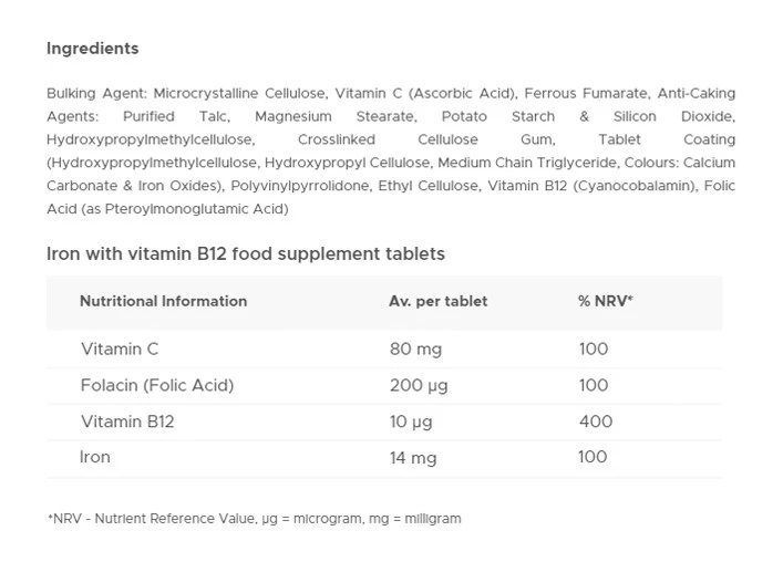 Vitabiotics Ultra Eisen (30 Tabletten) – Bild 5
