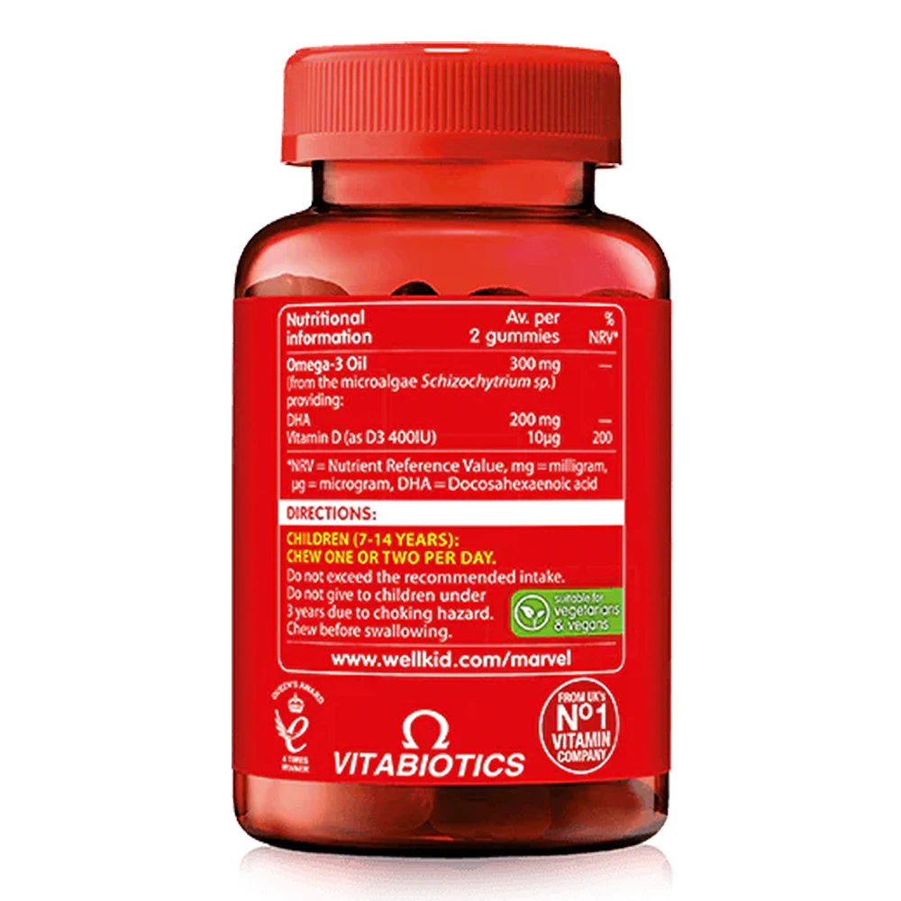 Vitabiotics Wellkid Marvel Omega-3 (50 Gummibärchen) – Bild 2