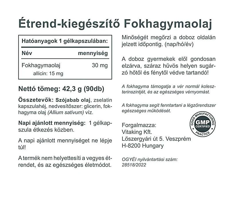 Vitaking - Knoblauchöl mit 15 mg Allicin (90 Weichkapseln) – Bild 5