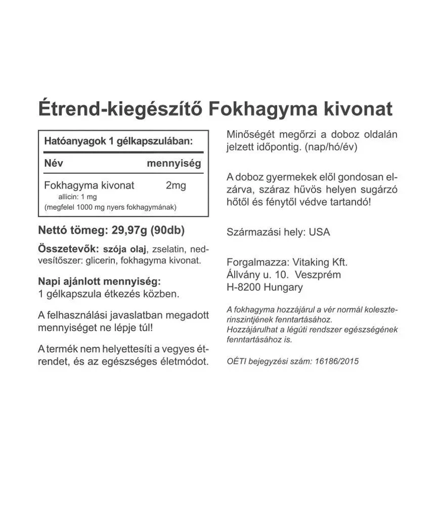 Vitaking - Knoblauchöl mit 15 mg Allicin (90 Weichkapseln) – Bild 6
