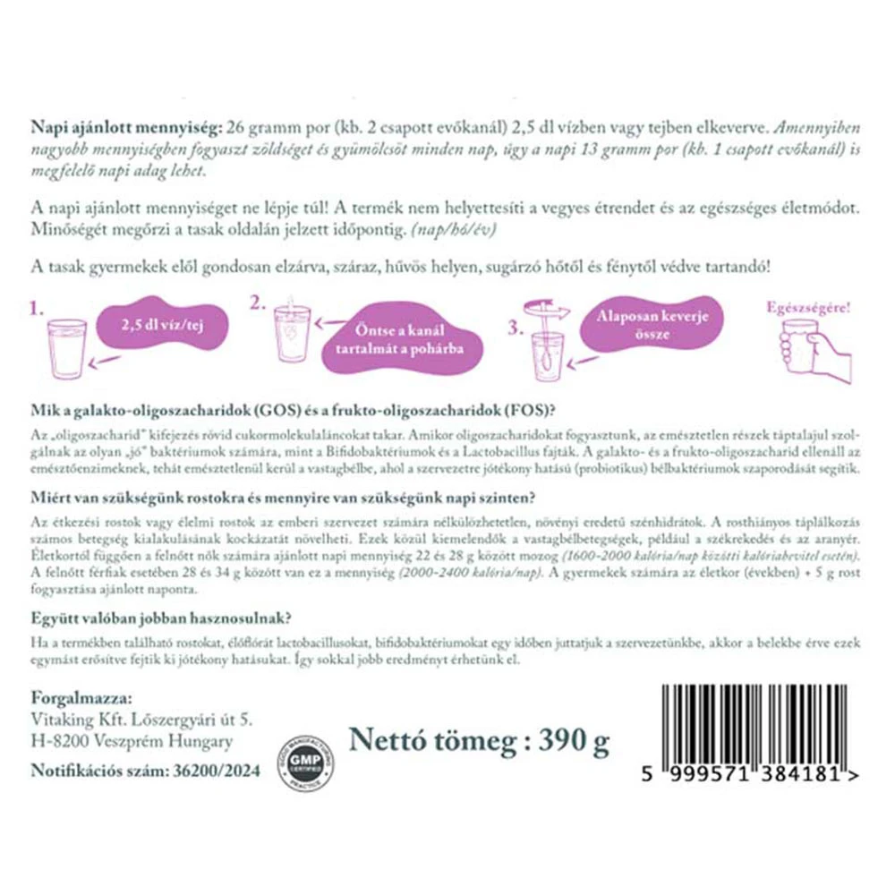 Vitaking - SymBIOTISCHE Ballaststoffe (390 g, Erdbeere) – Bild 7