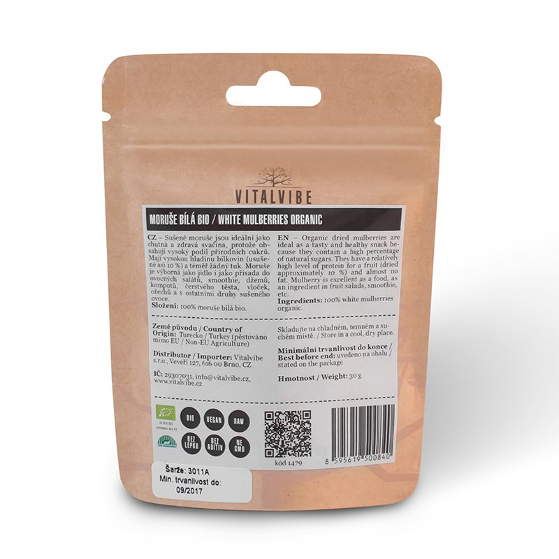 Vitalvibe - Weiße Maulbeeren Bio, 30 g – Bild 2