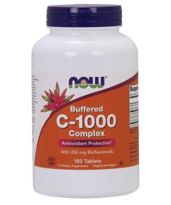 Vitamin C-1000 Complex - Buffered with 250mg Bioflavonoids - 180 tabs