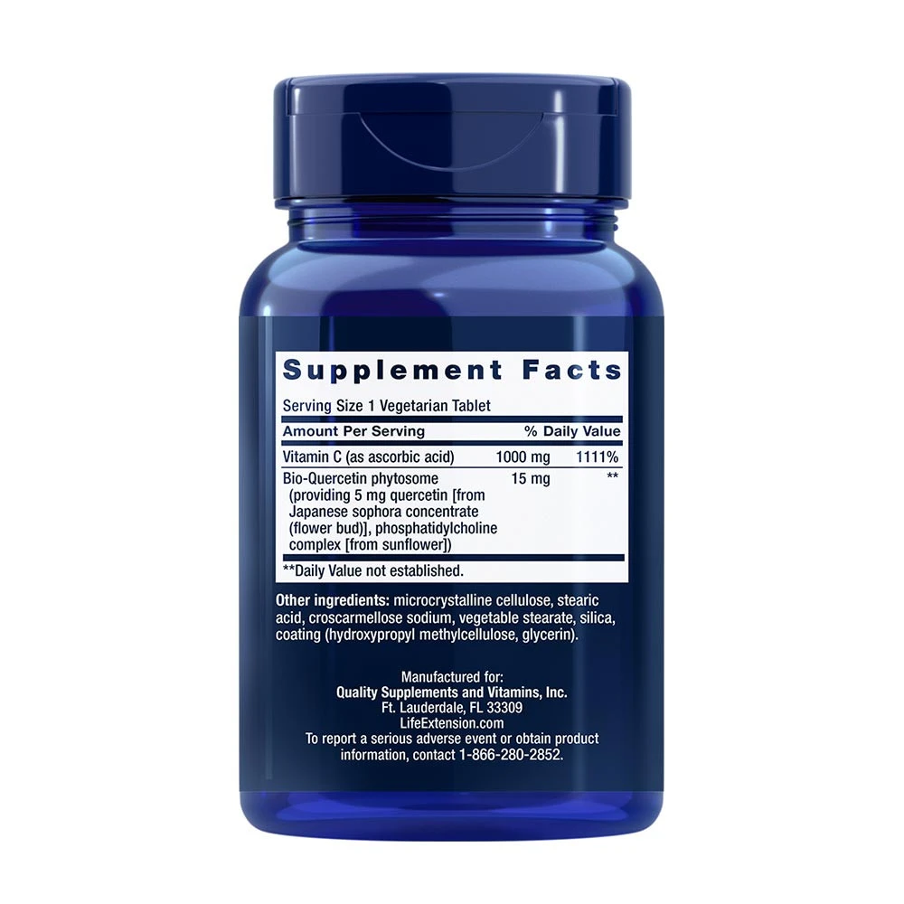Life Extension - Vitamin C und Bio-Quercetin Phytosom - 60 vegetarische Tabletten – Bild 3