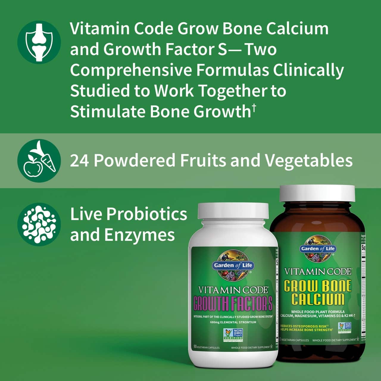Garden of Life - Vitamin Code Knochenaufbau-System - 30-Tage-Vorrat – Bild 5