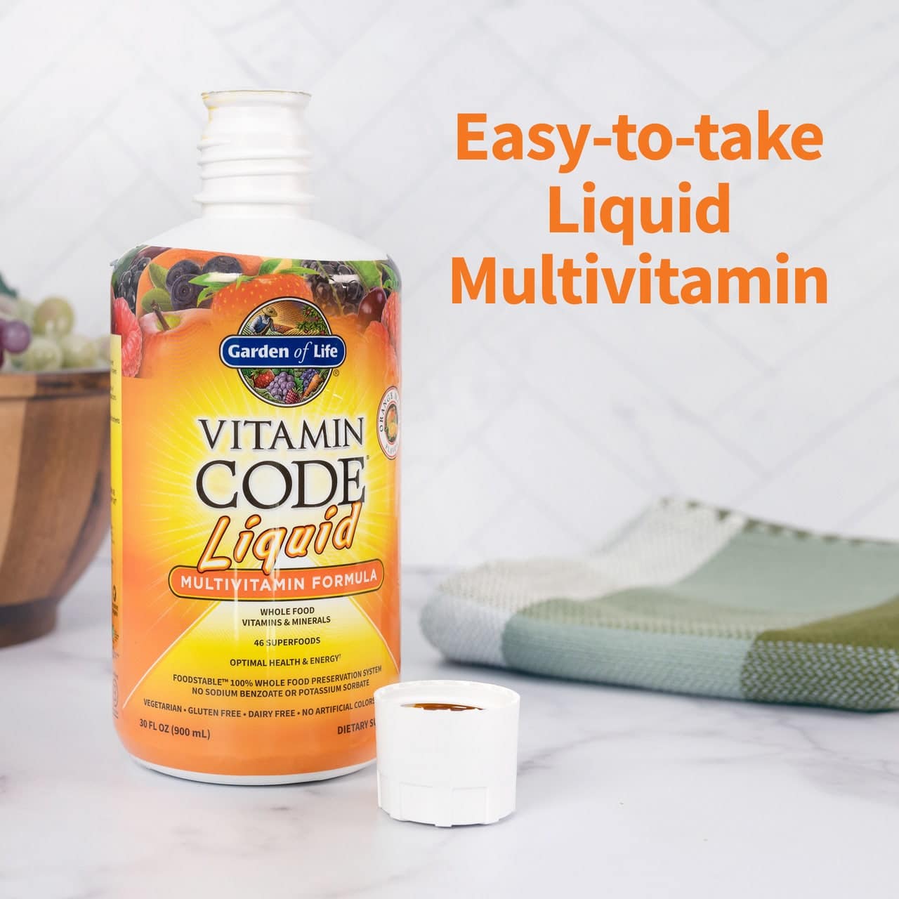 Garden of Life - Vitamin Code Flüssiges Multivitamin, Orange-Mango - 900 ml – Bild 5