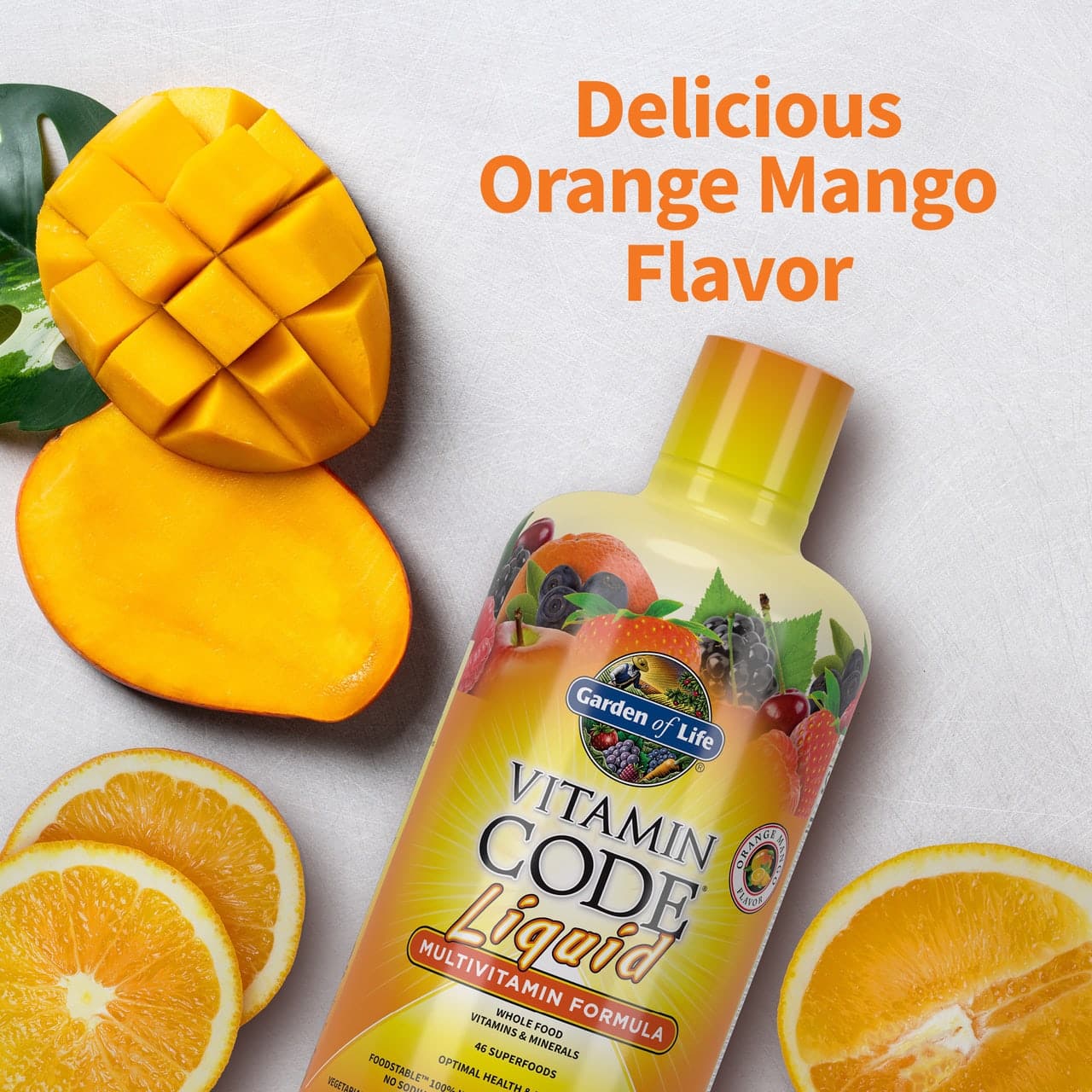 Garden of Life - Vitamin Code Flüssiges Multivitamin, Orange-Mango - 900 ml – Bild 6