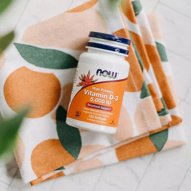 NOW Foods - Vitamin D3, 5000 IE - 120 Weichkapseln – Bild 15