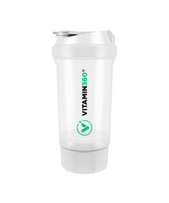Vitamin360 Wave Shaker (500 ml + 150 ml) (White)
