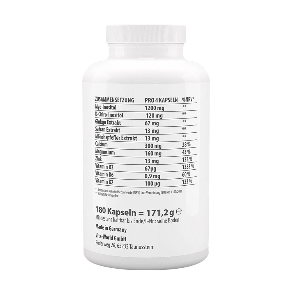 Vitaworld - Inositol-Komplex (180 Kapseln) – Bild 2