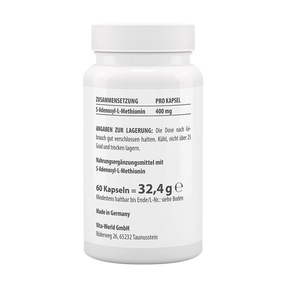 Vitaworld - SAMe 400 mg (60 Kapseln) – Bild 2